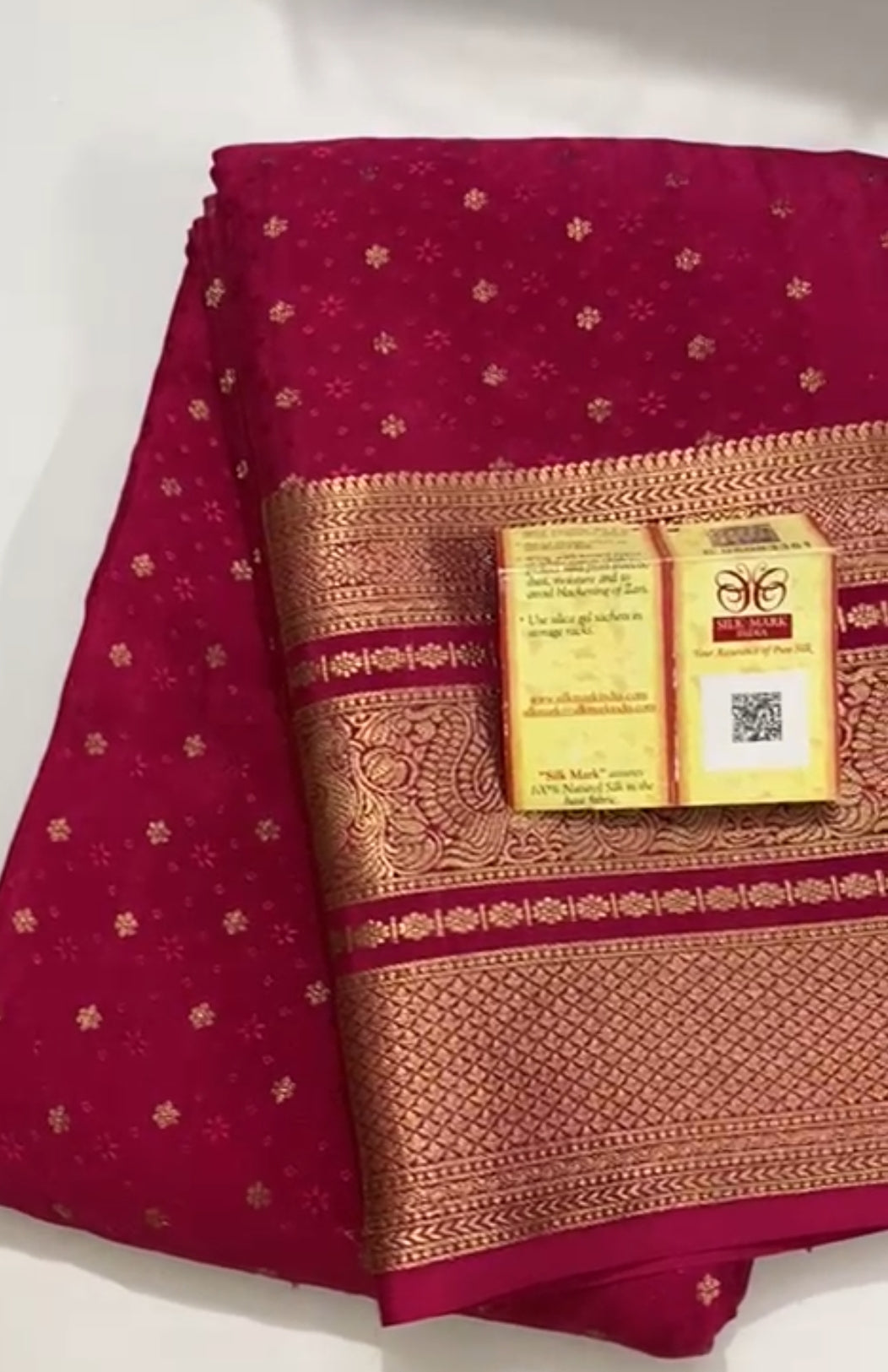 CREPE SILK IN DEEP PINK